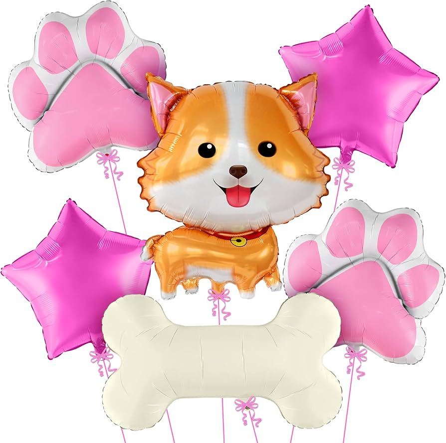 KatchOn, Dog Balloon for Puppy Party - 28 Inch, Pack of 6 | Paw Balloons, Puppy Birthday Decorati... | Amazon (US)