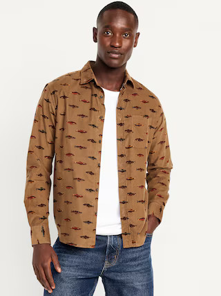 Classic Fit Everyday Printed Corduroy Shirt | Old Navy (US)