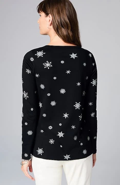 Long-Sleeve Pima Crew-Neck Tee | J. Jill