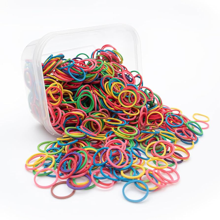 Beauty Town Hair Tie Rubber Bands - 1000pcs/500pcs Soft Stretchy Elastic Bands for Braids, Ponyta... | Amazon (US)