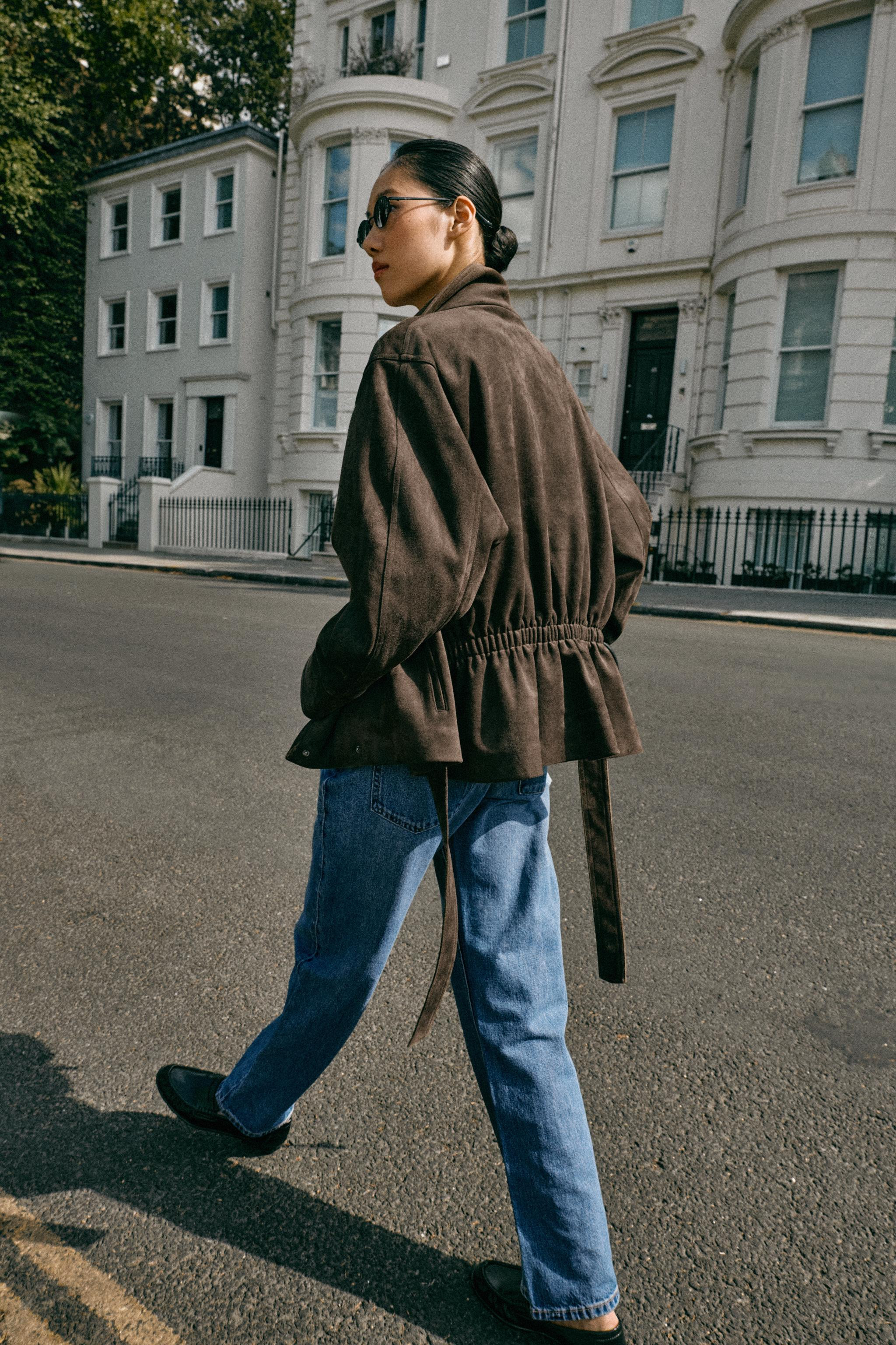 FAUX SUEDE BELTED JACKET | Zara US
