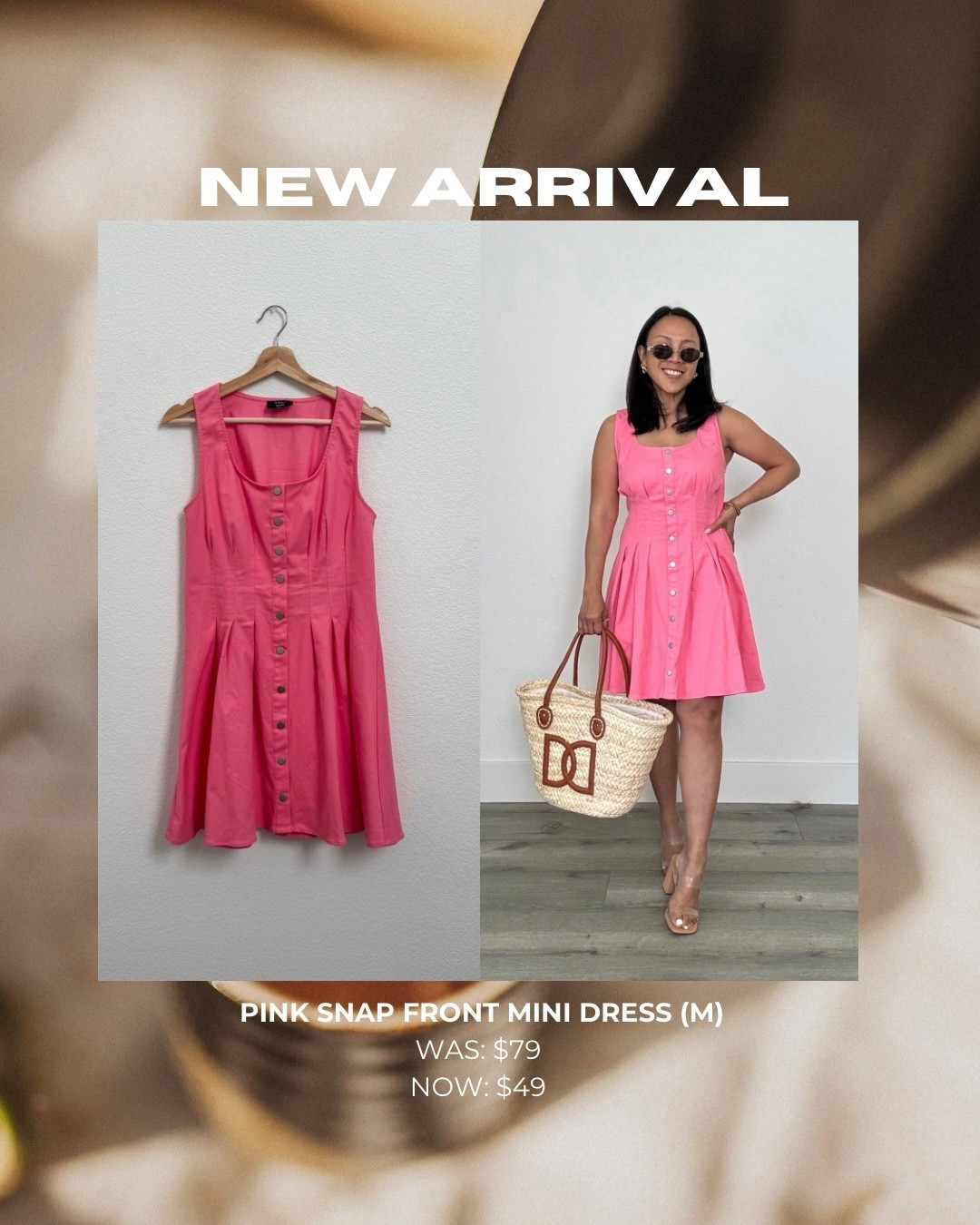 Pink Snap Front Mini Dress (M)
Was: $79
NOW: $49

#LTKPetite #LTKSpringSale #LTKSaleAlert