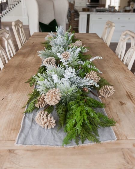 Today I’m sharing how to create a versatile winter centerpiece garland for my dining table. This is the most versatile garland centerpiece and I’ve used it over and over again to create different Tablescapes for Thanksgiving, Christmas, Winter, and Valentines Day. Sharing sources to add to your main garland. Check out my shop evolutionhomedecor.com for garlands!

#LTKfamily #LTKhome #LTKSeasonal