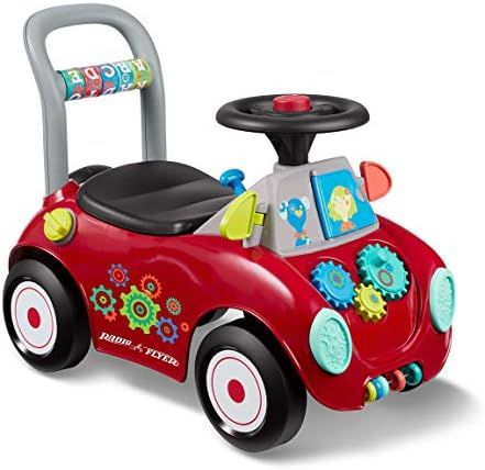 Radio Flyer Busy Buggy, Sit to Stand Toddler Ride On Toy, Ages 1-3, Red Kids Ride On Toy | Amazon (US)
