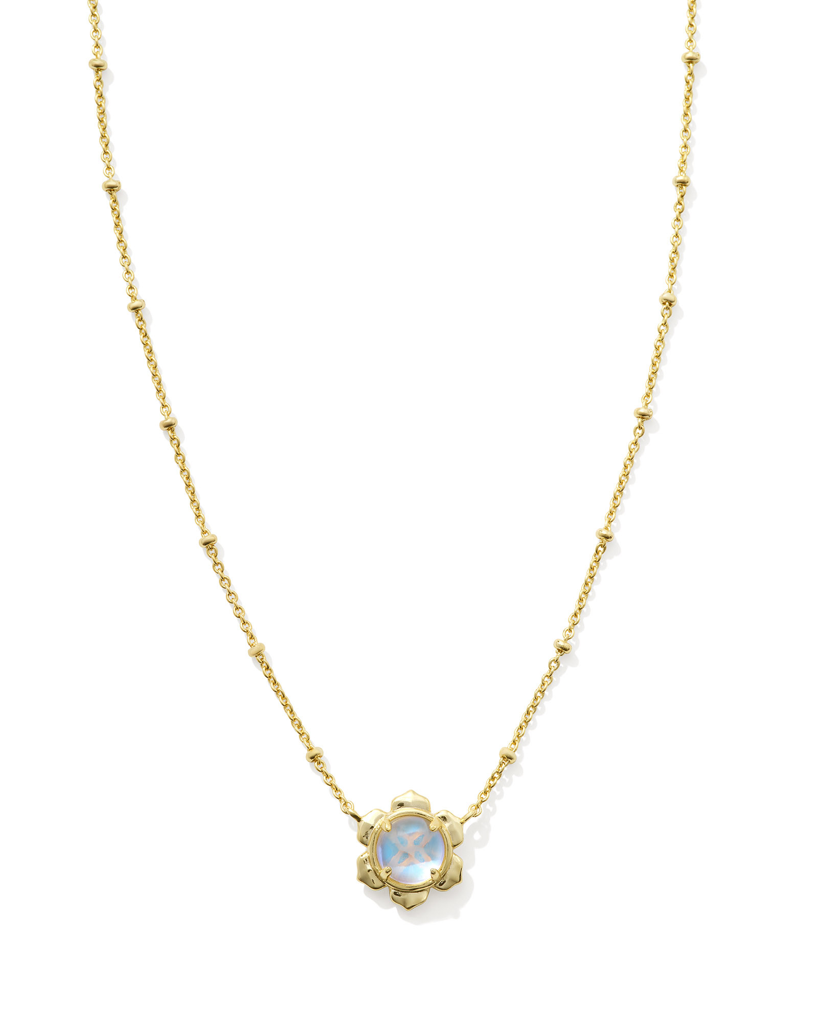 Susie Gold Short Pendant Necklace in Dichroic Glass | Kendra Scott