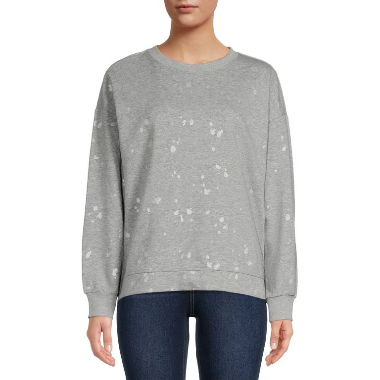 Time and Tru Women's Foil Splatter Sweatshirt | Walmart (US)