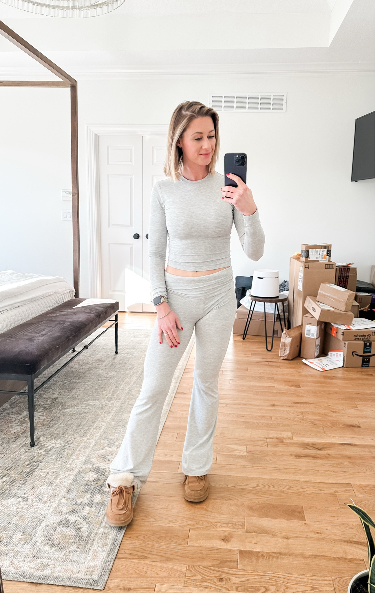 My new matching set finally came in and the color is 👌🏼👌🏼👌🏼 you do need nude undies (figured that out the hard way at the end of the day 🫠). It’s so comfortable and lots of colors available!

#LTKGiftGuide #LTKFindsUnder50 #LTKHoliday