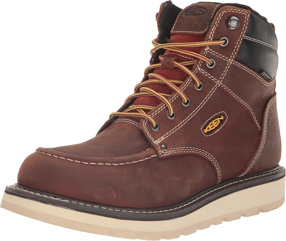 KEEN Utility Men's Cincinnati 6" Waterproof Soft Toe Wedge Work Boots | Amazon (US)