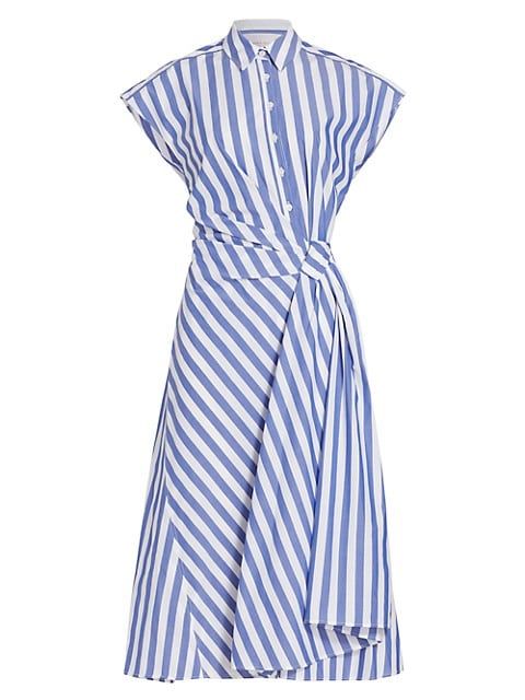 Striped Knotted Shirt Dress | Saks Fifth Avenue