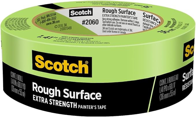 Scotch Rough Surface Extra Strength Painters Tape, 1.5 Inch Wide (1.41 in. X 60 Yds) 1 Roll, Gree... | Amazon (US)