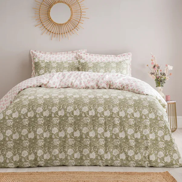 Lizzy Tile Cotton Duvet Cover & Pillowcase Set | Dunelm (migrated)