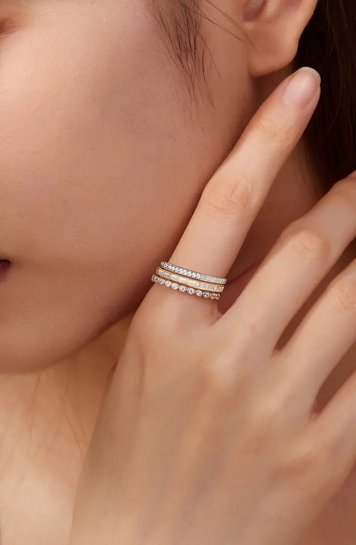 Lafonn Set of 3 Simulated Diamond Stackable Rings | Nordstrom | Nordstrom