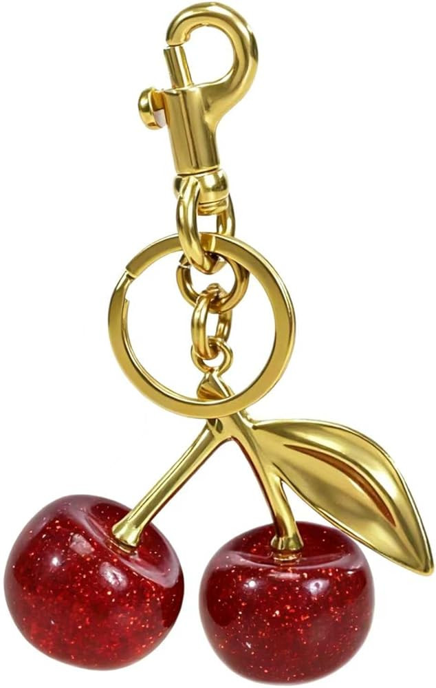Adorable Cherry Keychain for Purses-Cute Bag Charm for Women, Fashion Keyring for Handbags, Car K... | Amazon (US)