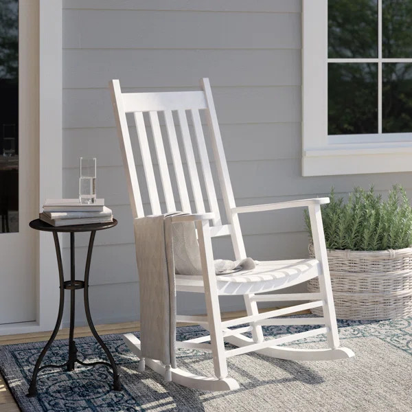 Outdoor Emjay Rocking Solid Wood Chair | Wayfair Professional