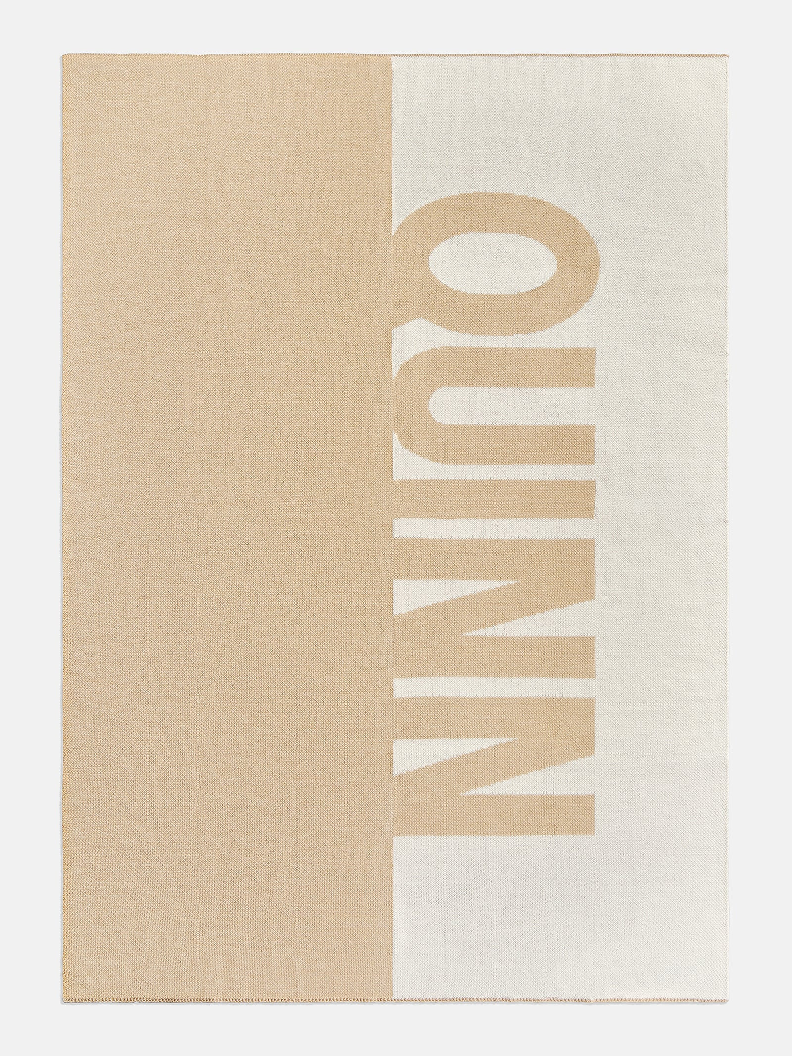 Down The Line Custom Blanket - Beige/White | BaubleBar