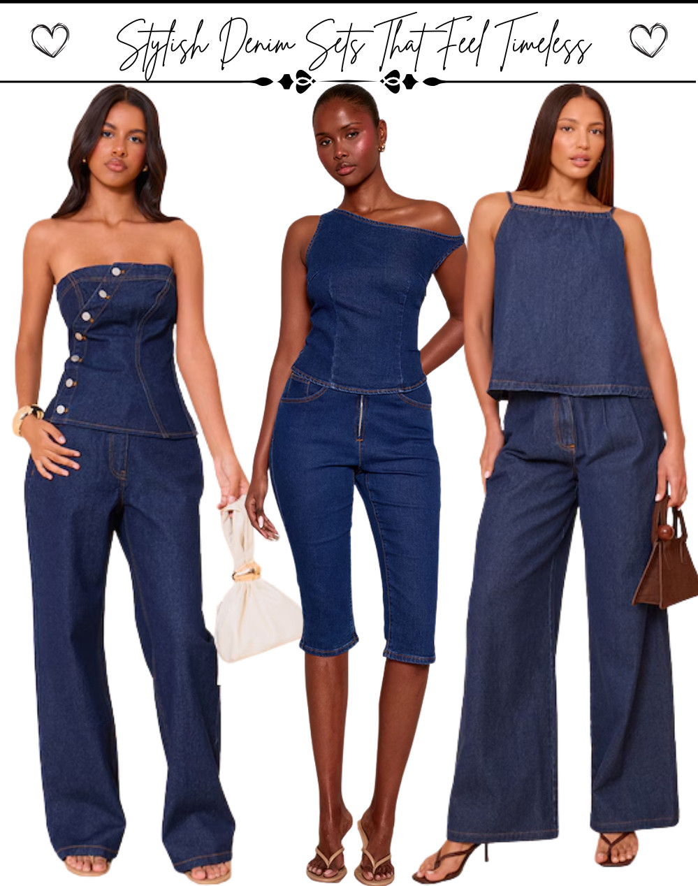 After the first edit, I realized there were still so many good denim sets worth sharing… so here’s part two. This lookbook leans into the same idea I love about matching denim, that effortless, put-together feel that doesn’t require overthinking. Just good structure, quality fabric, and silhouettes that make everyday styling feel easier.

What stands out most with these sets is how naturally they fit into real life. Worn together, they give that confident, styled look in seconds. Mixed into your wardrobe, they become pieces you can keep reworking season after season. It’s that balance between timeless and modern that makes denim two-pieces feel less like trends and more like staples.

If you liked the first edit, this second round is all about adding even more options that keep that same polished, effortless energy 🤍

#denimtwopieceset
#denimlookbook
#ltkstyle
#timelessdenim
#elevatedcasual 

 #LTKMidsize #LTKPetite #LTKPlusSize