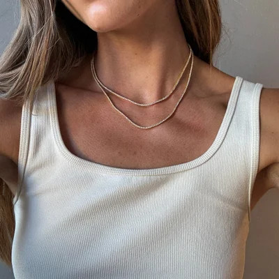 Billie 18K Gold Tennis Necklace - 18K Gold Plated Sterling Silver | BaubleBar