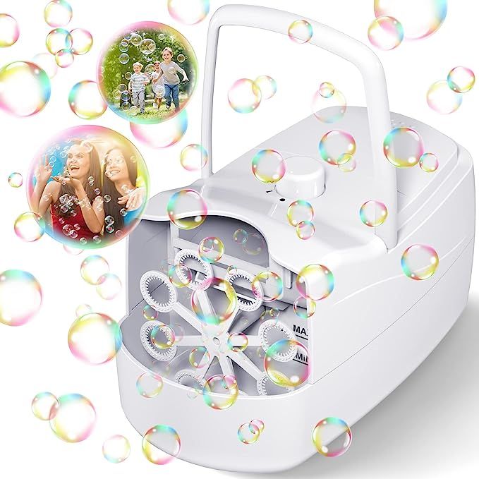 Sizonjoy Bubble Machine,Automatic Bubble Blower Portable Bubble Maker for Kids with 2 Speeds,5000... | Amazon (US)