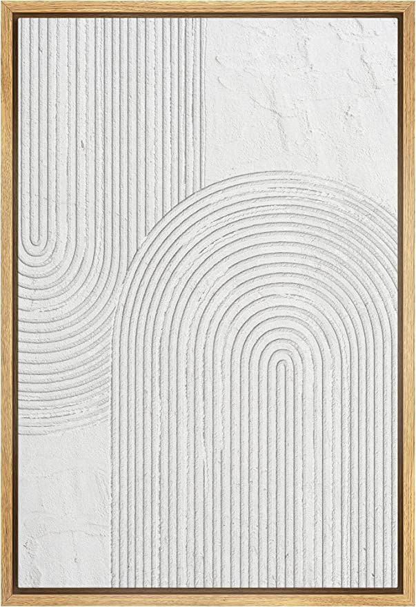 Amazon.com: SIGNWIN Framed Canvas Print Wall Art Pastel Geometric Line Spiral Circles Abstract Sh... | Amazon (US)