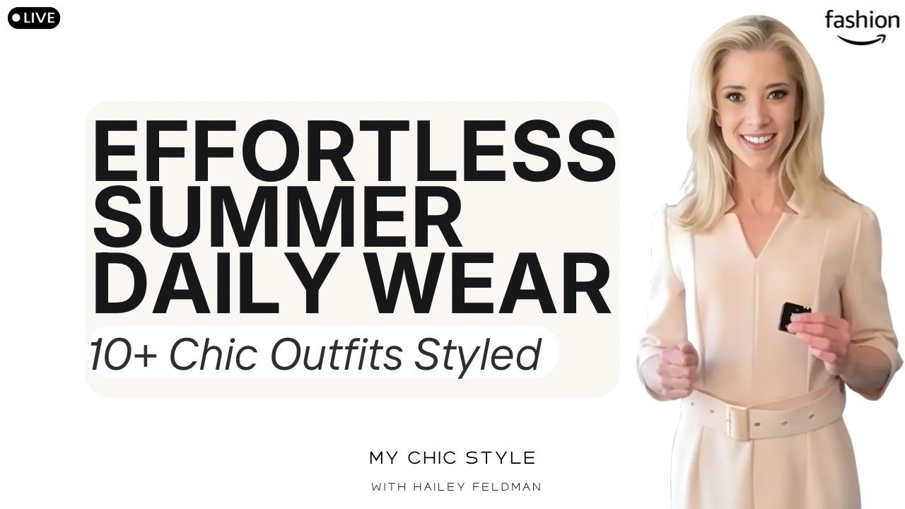 If you want to look expensive on a budget & build a summer wardrobe that seamlessly transitions from professional environments to social summer nights, my women’s fashon, styling, & live shopping show is for you!

Hi! Welcome back to My Chic Style! I'm Hailey, your trusted guide to discovering the best classic chic products online. 

➡ JOIN: https://www.amazon.com/live/broadcast/a5f6f4dc-53b6-4b75-bd22-7ae44327238a
➡ DATE: Livestream starting at 12:15 PM on June 12, 2026

✨ Shop trendy classy women's clothing pieces you actually need this season—focusing on architectural silhouettes, high-performance linens, crisp poplins, and lightweight knitwear.

Shoppers will learn the precise classy color combinations that instantly make an outfit look luxury, whether you are putting together summer daily wear outfits at home or dressing up for a chic evening out.

#LTKdayinmylife #LTKPetite #LTKOver40