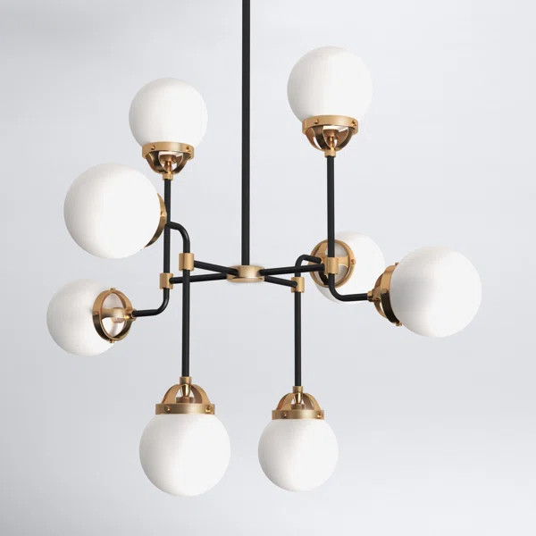 Newport 8 - Light Dimmable Sputnik Modern Linear Chandelier | Wayfair North America