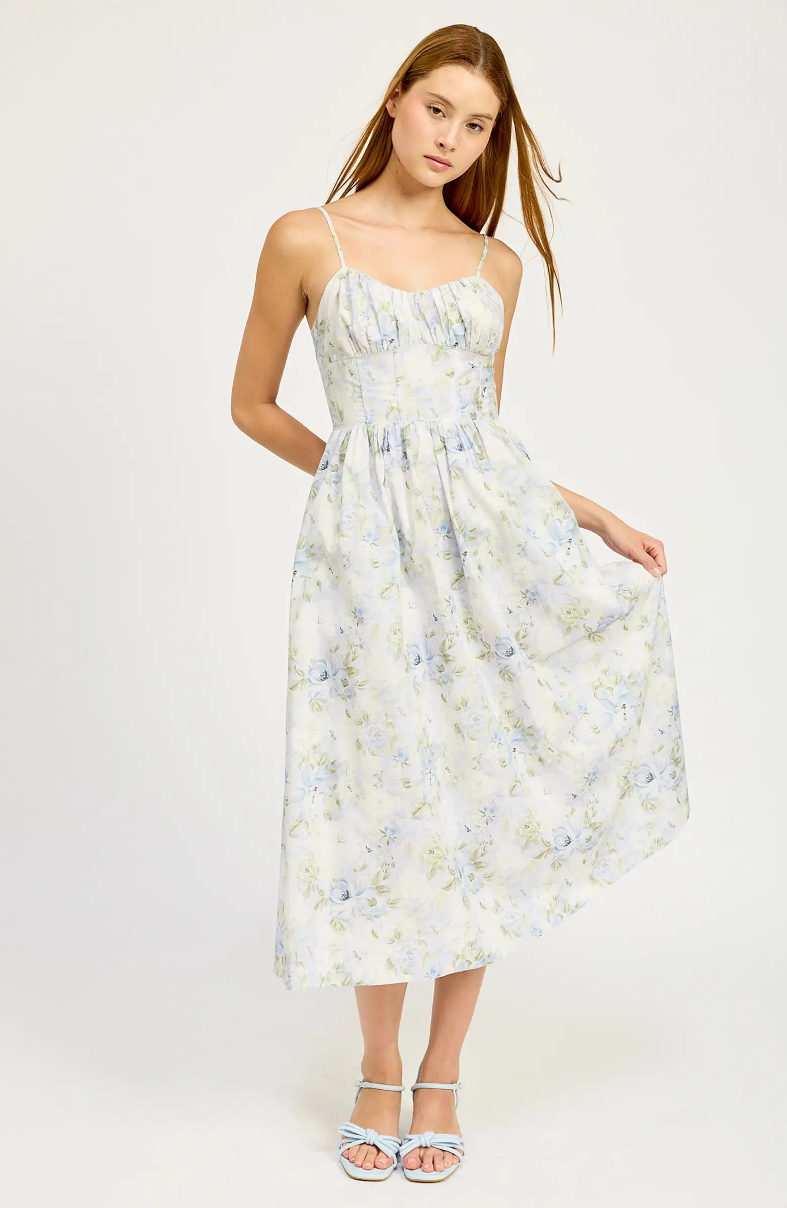Scarlet Floral Cotton Midi Dress | Nordstrom