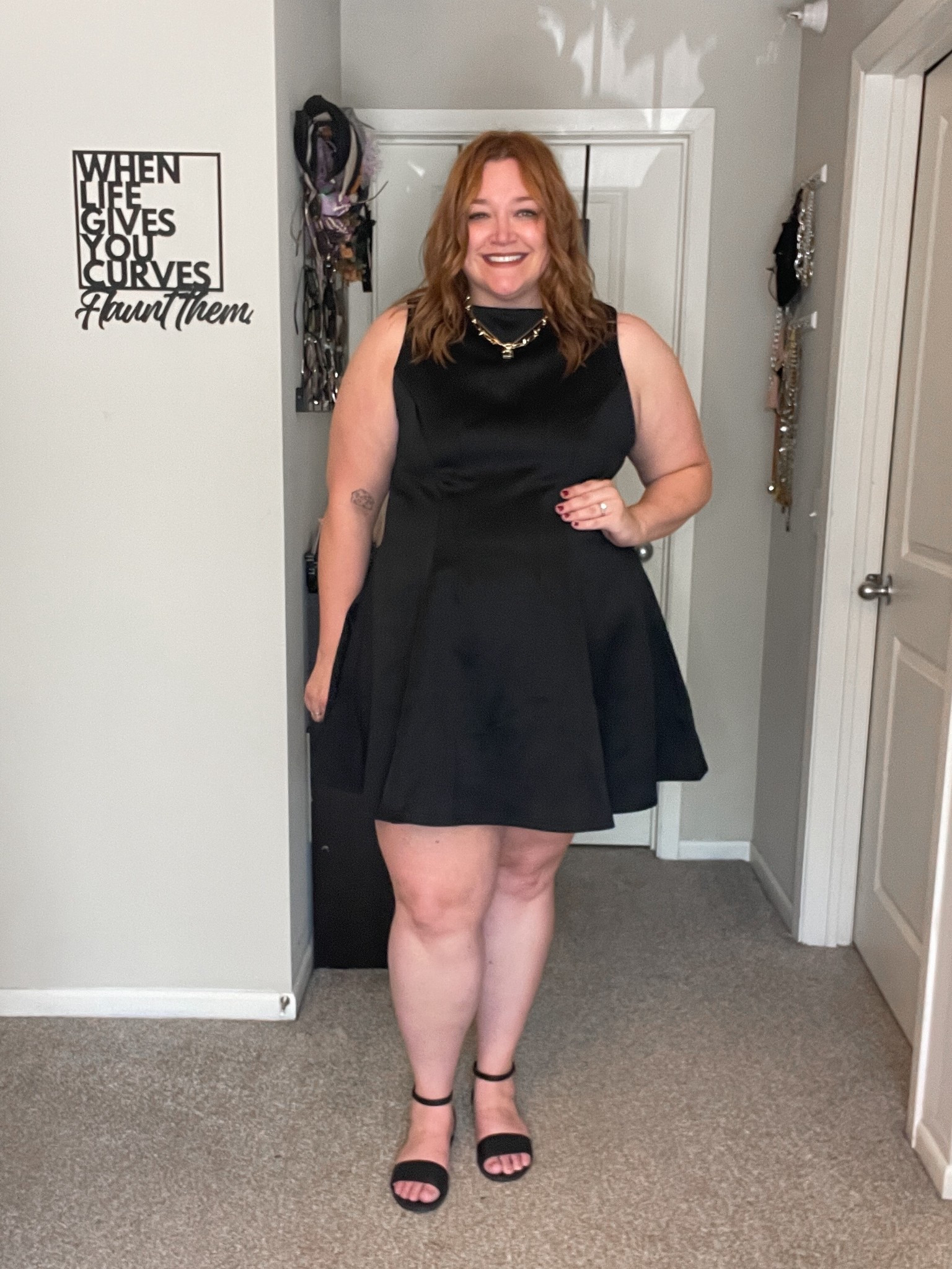 Affordable plus sized event dress 
SC6tarajanestyle323 to save

Necklaces are Larissa Loden

#LTKPlusSize #LTKFindsUnder50 #LTKMidsize