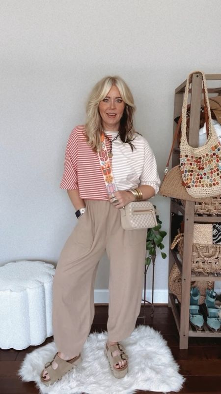 Let’s get dressed…comfy, cute, & casual
Top M
Pants M
Sandals TTS 
✨Watchband save with code MANDIE
Crossbody bag, purse strap, crop top, summer style, casual style, comfy outfit, Amazon outfit 

#LTKOver40 #LTKStyleTip #LTKFindsUnder50