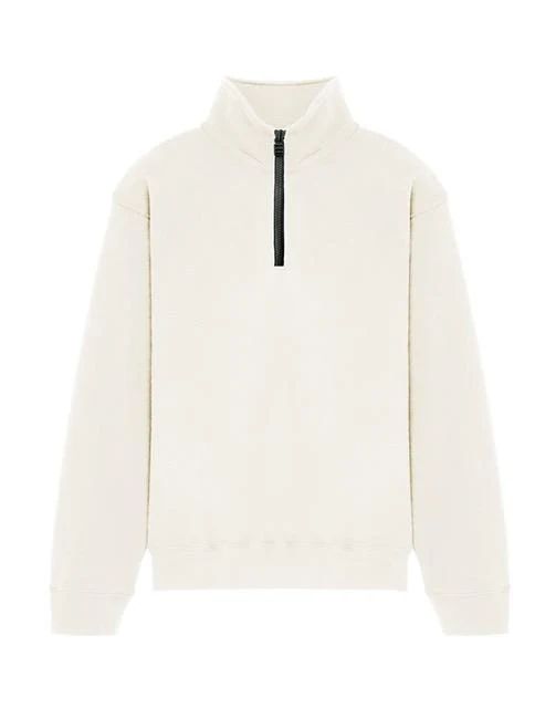 The Solid Zip Pull-Over Cream | Solid & Striped