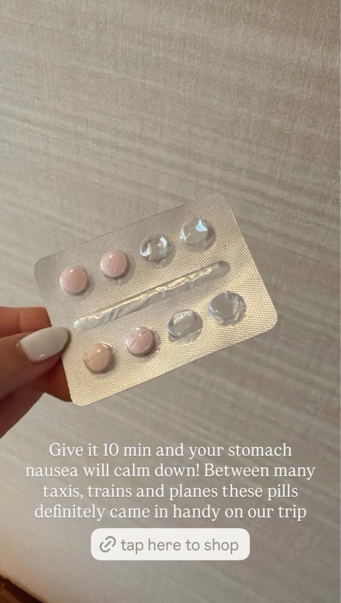Give it 10 min and your stomach nausea will calm down! Between many taxis, trains and planes these pills definitely came in handy on our trip✈️

#LTKBeauty #LTKTravel #LTKselfcare