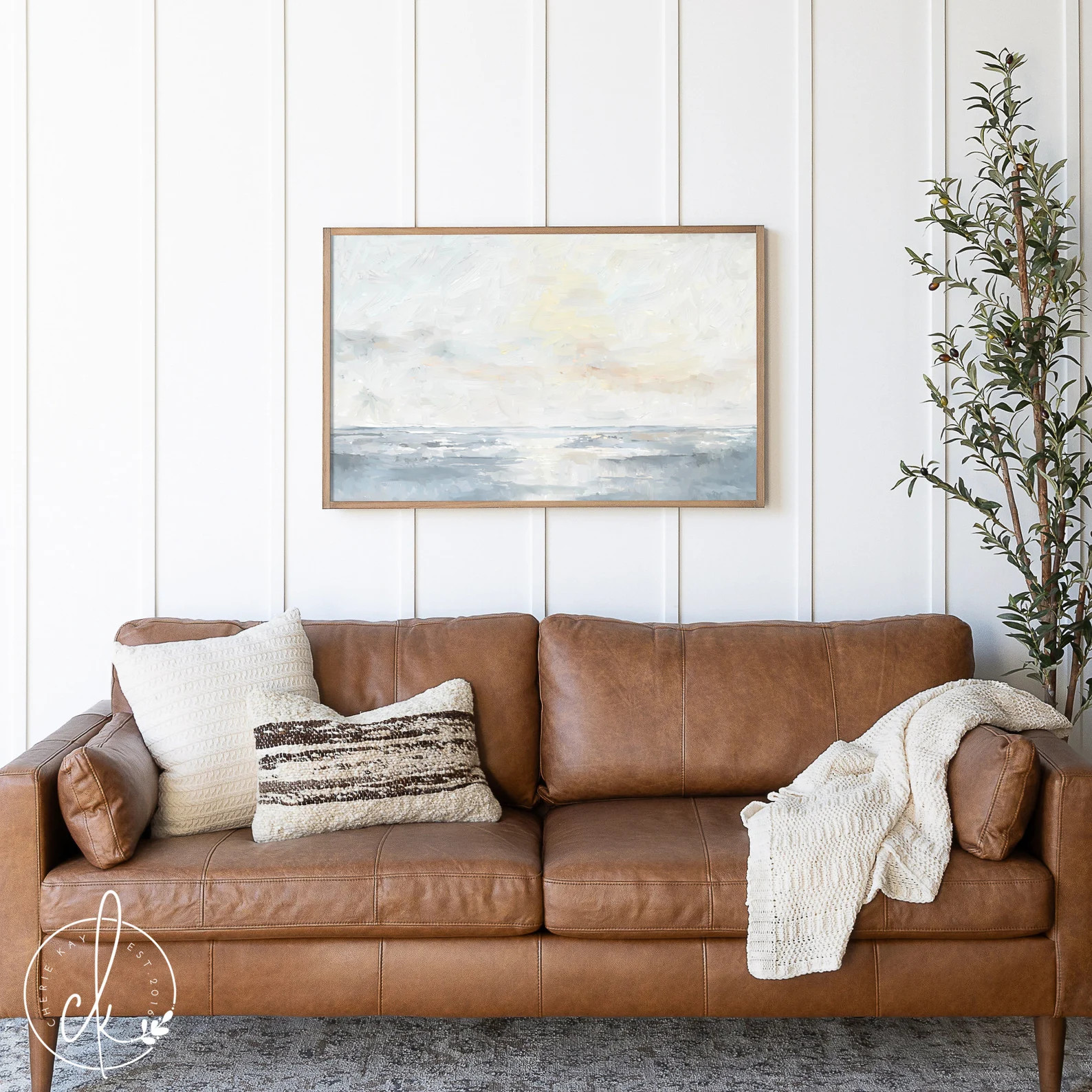 Framed Ocean Art Beach Wall Art Framed Wall Art Living Room Wall Decor Abstract Landscape Art Mor... | Etsy (US)