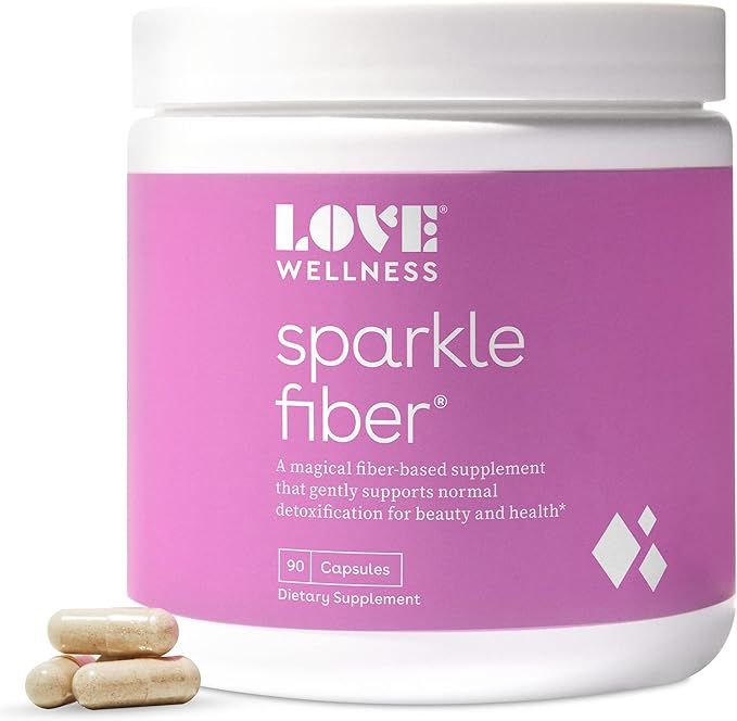 Love Wellness Sparkle Fiber Supplement for Gut Health, 90 Capsules - Beauty Fiber Pills for Spar... | Amazon (US)