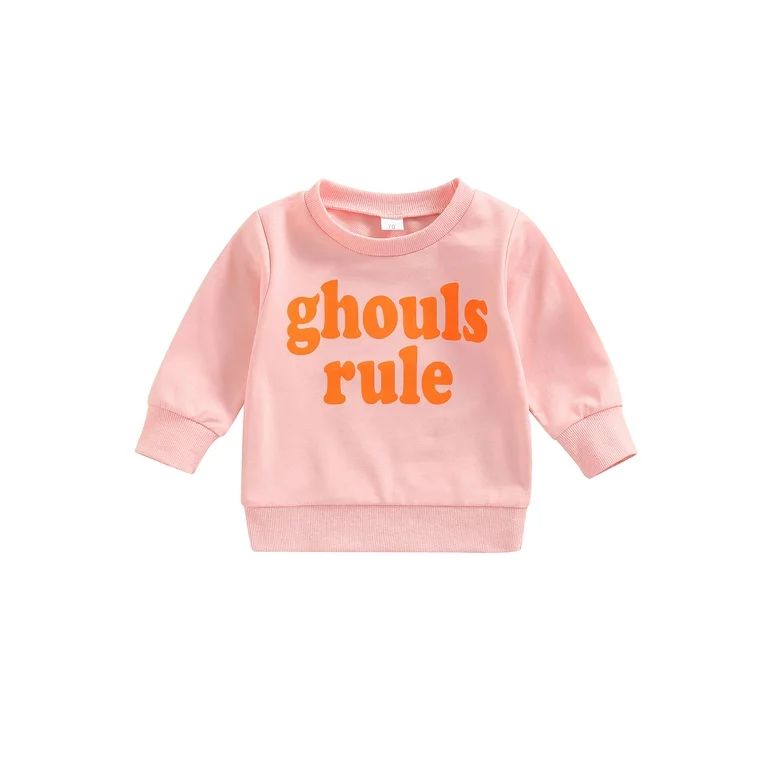 JYYYBF Infant Baby Girl Boy Sweatshirt Halloween Outfits for Toddlers Letter Long Sleeve Sweater ... | Walmart (US)