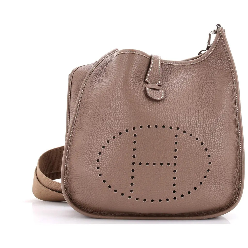 Pre-Owned Hermes Evelyne Bag Gen III Clemence PM in Etoupe at Nordstrom, Size Small | Nordstrom