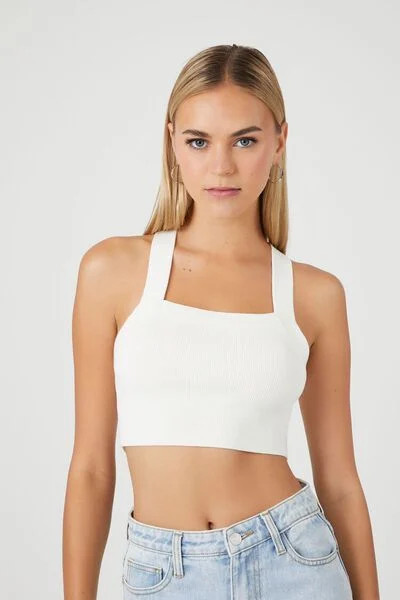 Sweater-Knit Crisscross Tank Top | Forever 21 (US)