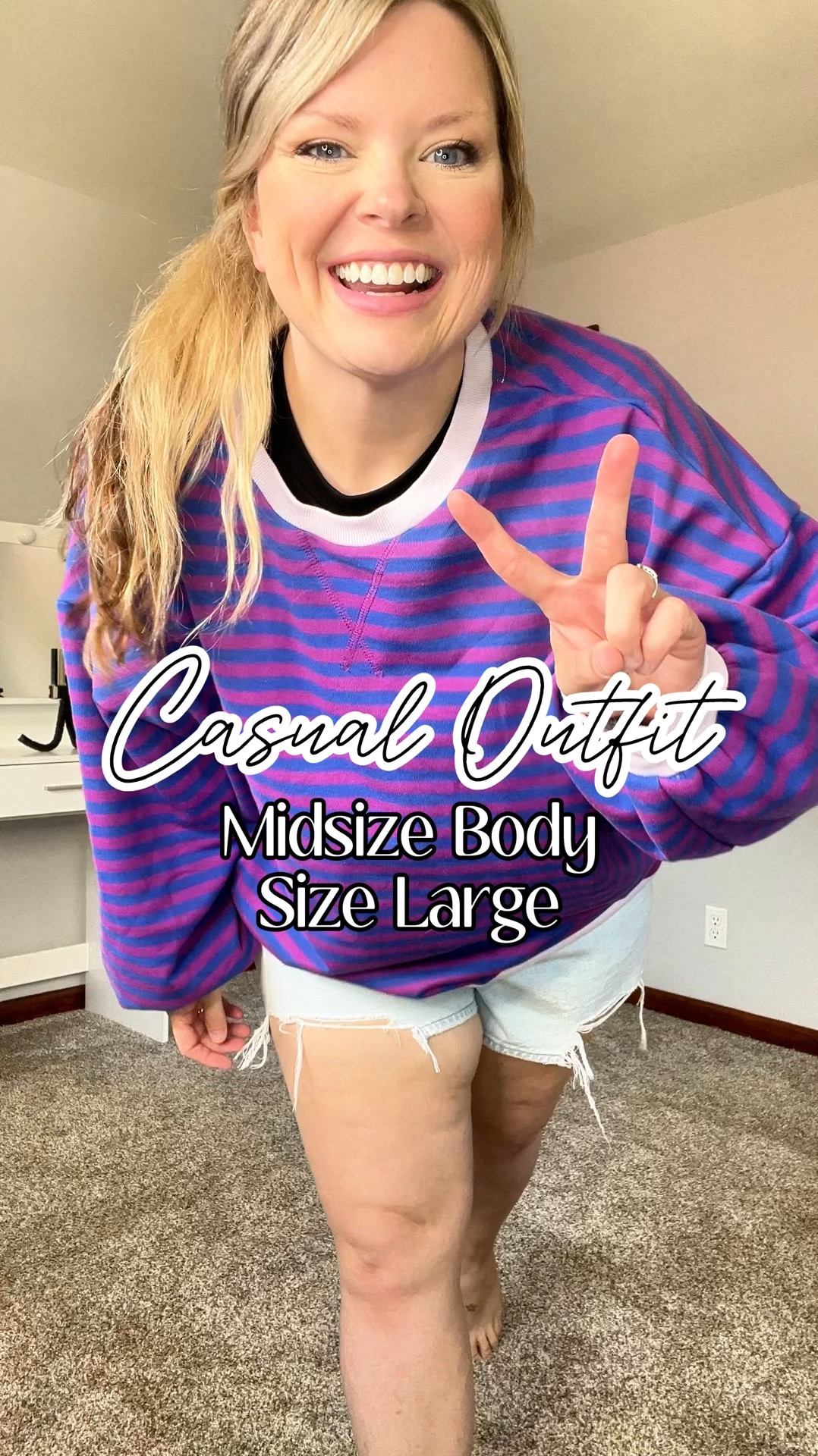 Love this designer look for less! Wearing a Large in the striped shirt- it’s very oversized!! And a 16 in the jean shorts! 

#LTKFindsUnder50 #LTKMidsize #LTKPlusSize