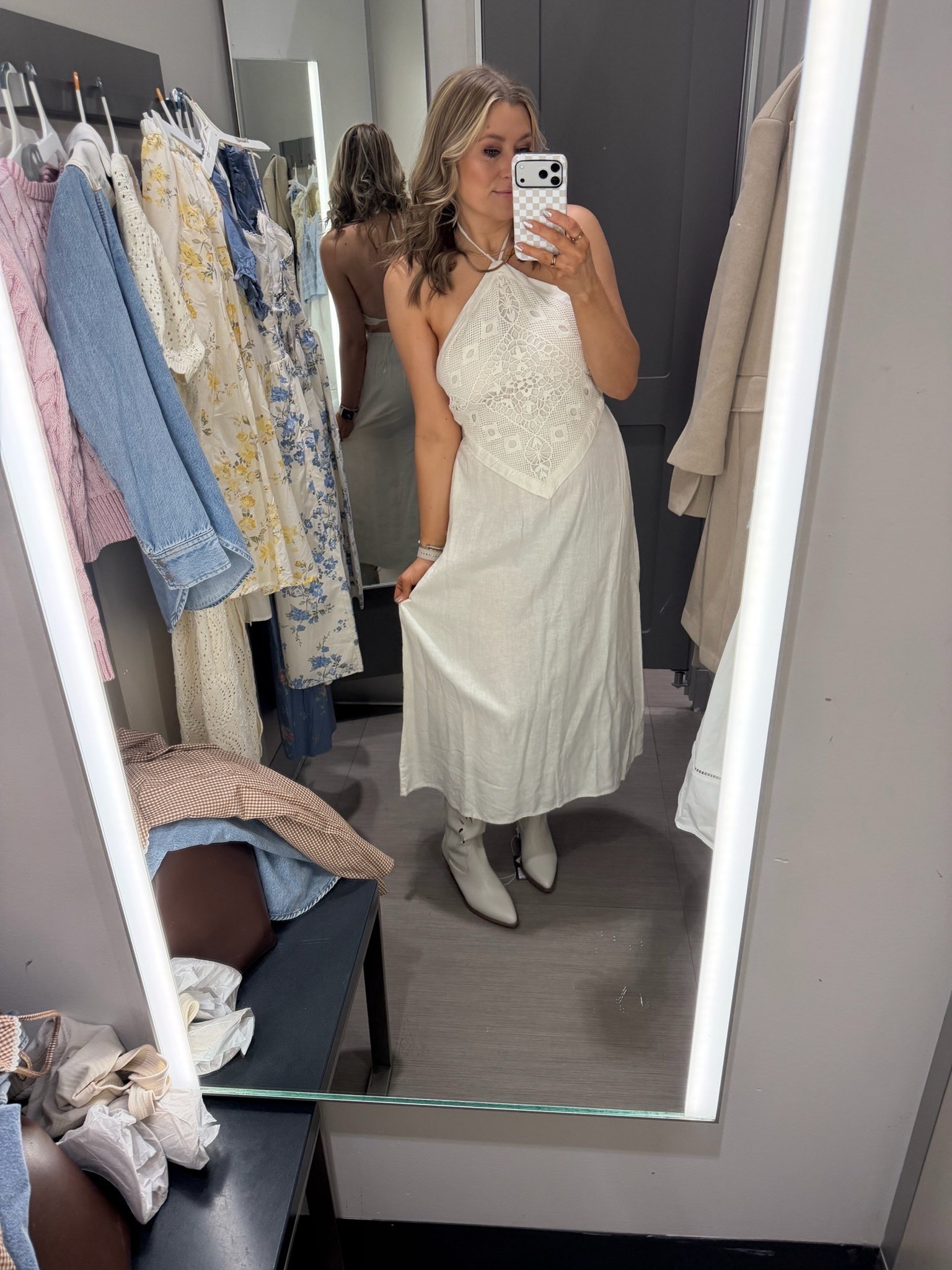 The white dress you'll wear on repeat! These boots are so pretty the design is perfect. I'm loving this for summer. So comfortable and affordable to wear for any event! 

Mom approved white dress event outfits country style target finds everyday wear mom life style white pattern dresses special events white dress maxi dresses busy mom life SavannahK 

#LTKmomlife #LTKdayinmylife #LTKSpringSale