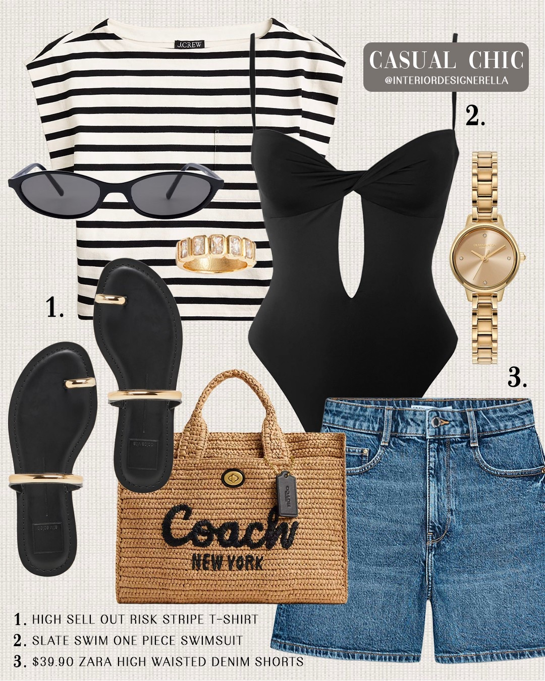 $39.90 Zara hig waisted denim shorts + high sell out risk stripe t-shirt!✨ Share this post with a friend!!🤗 Click on the “Shop OOTD Collages” collections on my LTK to shop this post and more!🤗 Have an amazing day!! Xo!!

#LTKSwim #LTKFindsUnder50 #LTKFindsUnder100