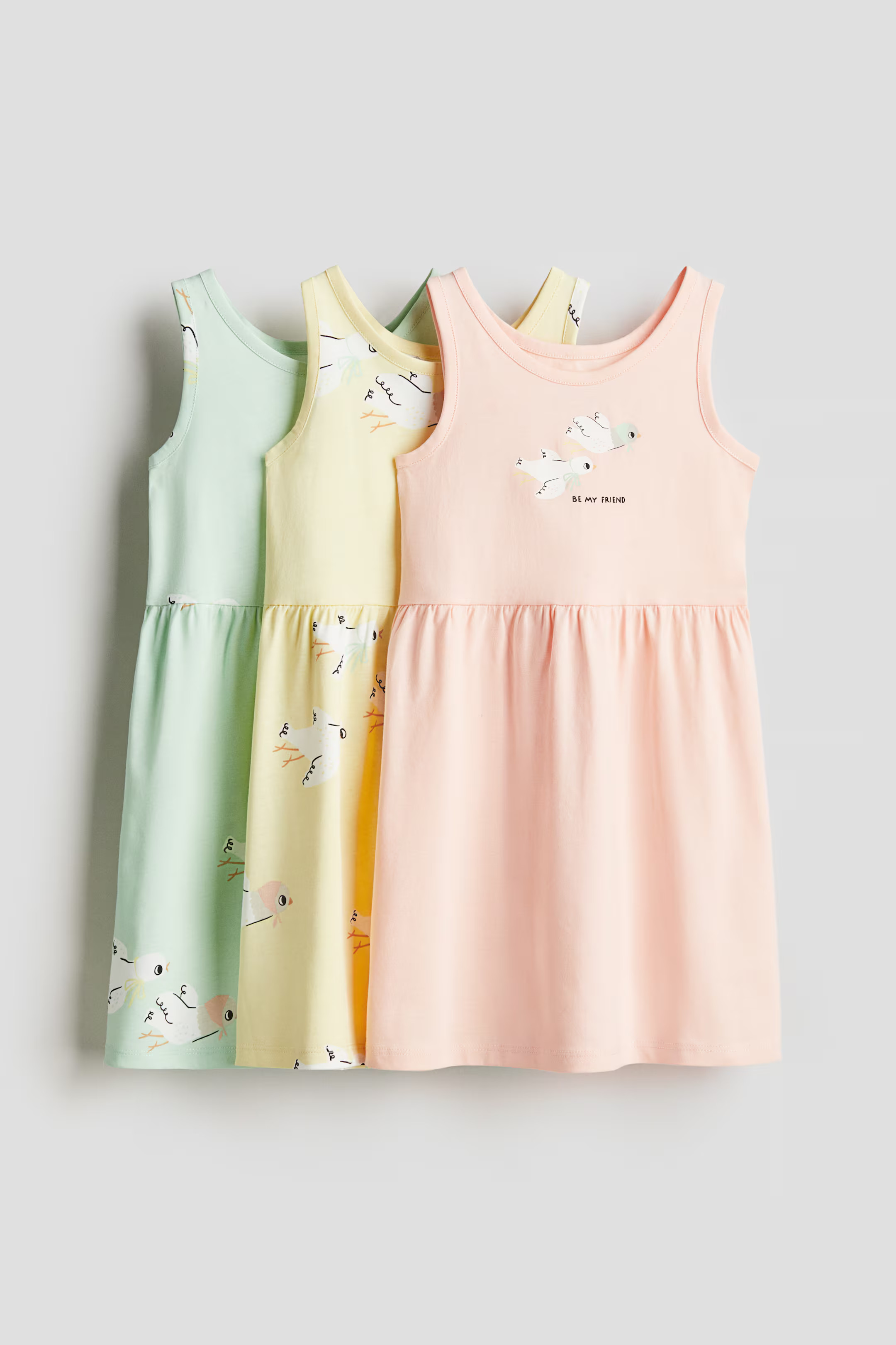 3-pack Printed Cotton Dresses | H&M (US + CA)