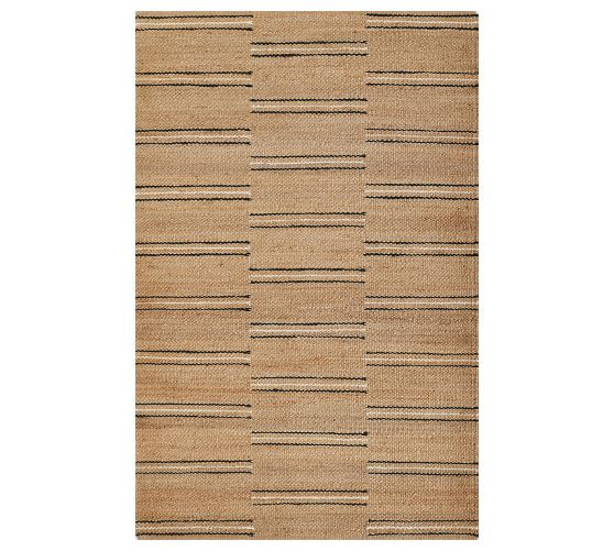 Erin Gates By Momeni Crescent Broken Striped Jute Rug | Pottery Barn (US)