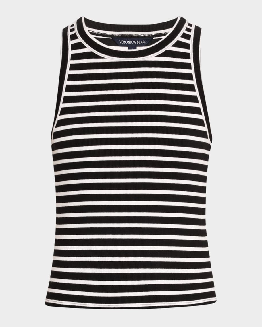 Jordyn Stripe Cropped Tank Top | Neiman Marcus