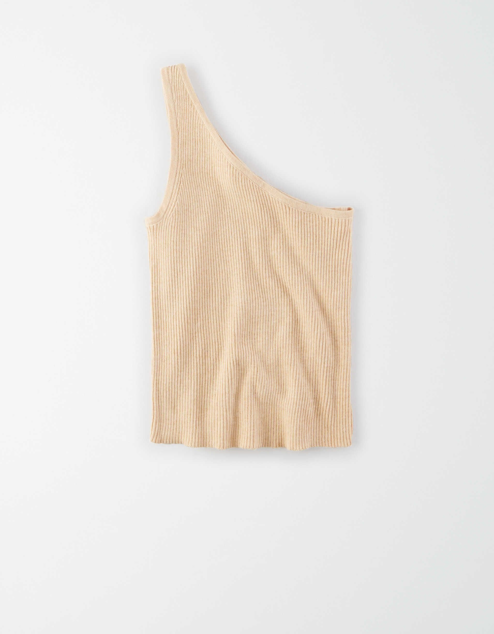 AE One Shoulder Sweater Tank Top | American Eagle Outfitters (US & CA)