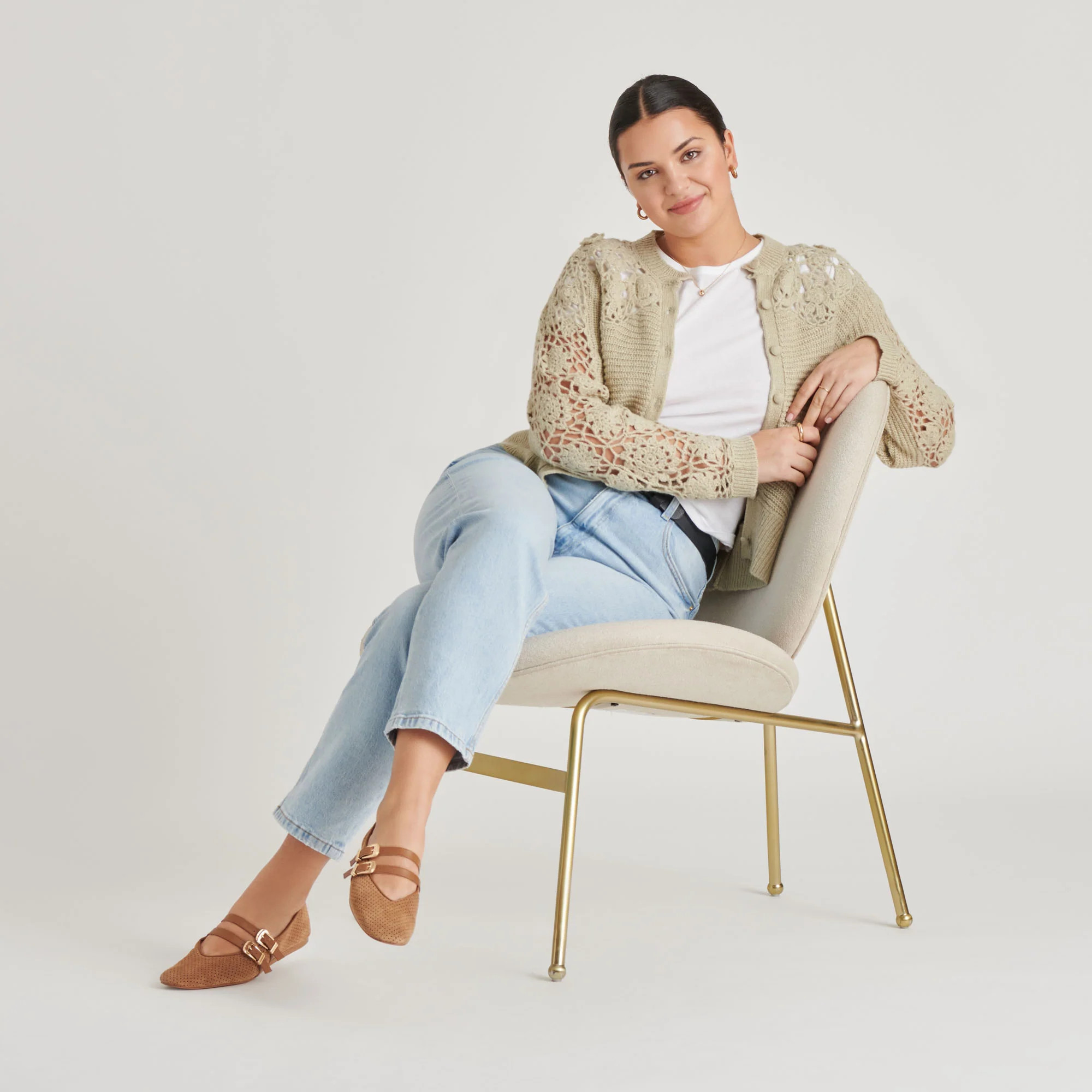 Baylee Pecan Perforated Suede Ballet Flats | Dolce Vita | DolceVita.com