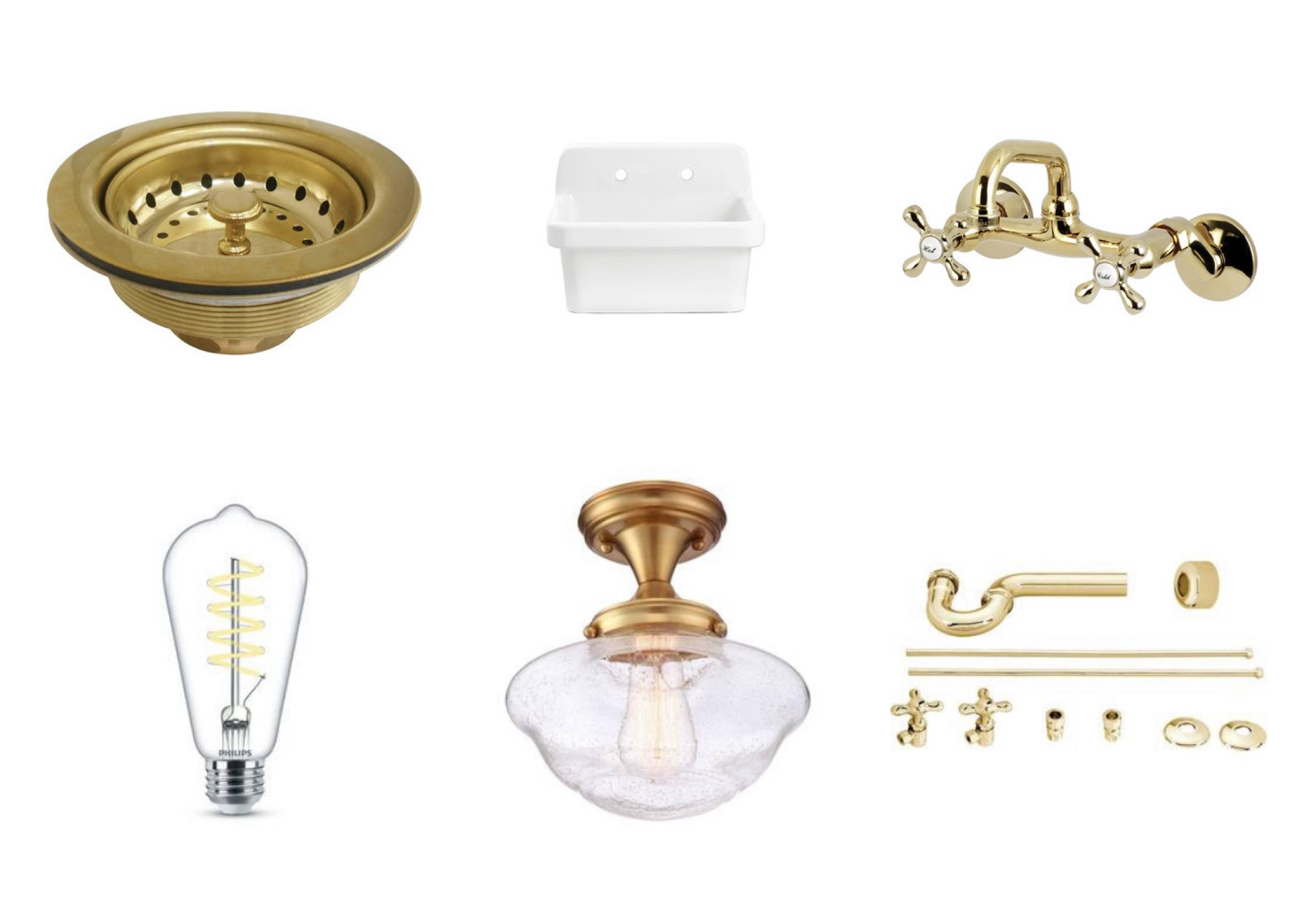 Laundry room sink and fixtures, brass hardware  

#LTKfindsunder100 #LTKhome #LTKfindsunder50