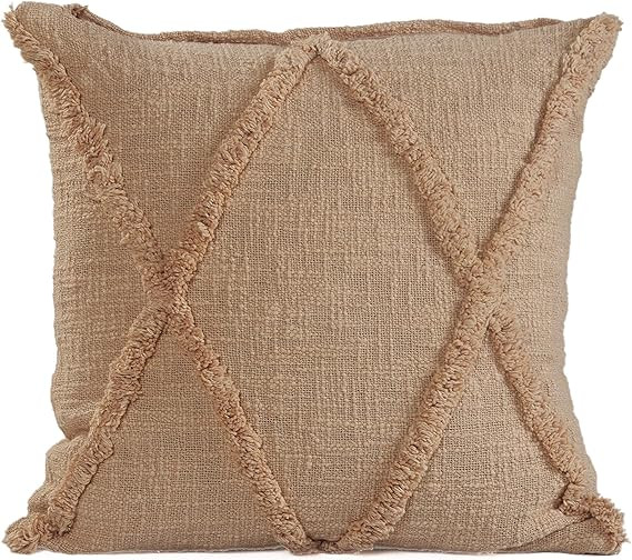 LR Home Raquel Pillow, 18" x 18", Peach | Amazon (US)