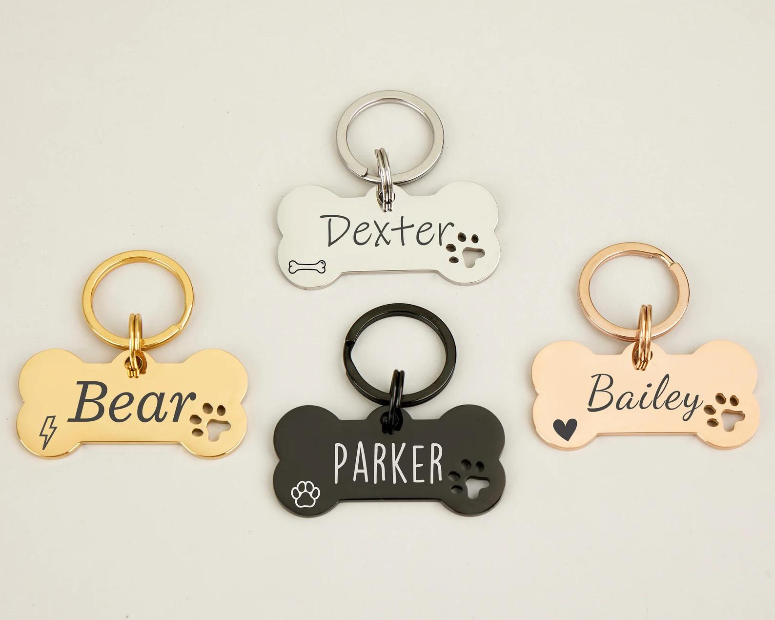 Dog ID Tag, Custom Engraved Dog Name Tag, Quality Dog Tag Personalized Logo, Black Dog Tag With N... | Etsy (US)