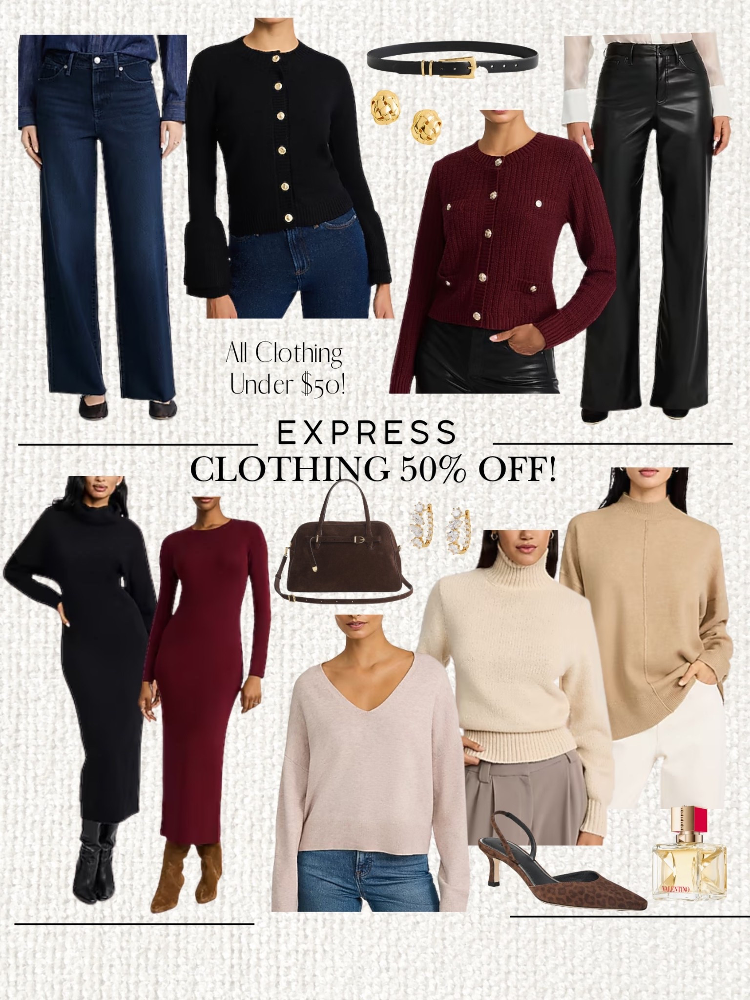 All clothing Express 50% off! Sitewide sale! 

#LTKCyberWeek #LTKSaleAlert