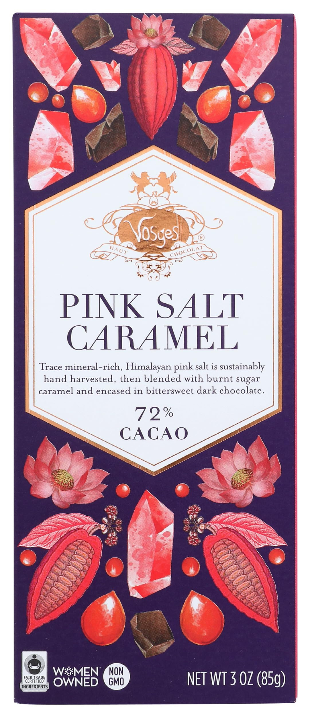 Vosges Haut-Chocolat Pink Himalayan Salt, 3oz Bar | Amazon (US)
