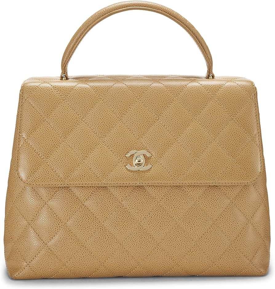 Amazon.com: Chanel, Pre-Loved Beige Quilted Caviar Kelly, Beige : Luxury Stores | Amazon (US)