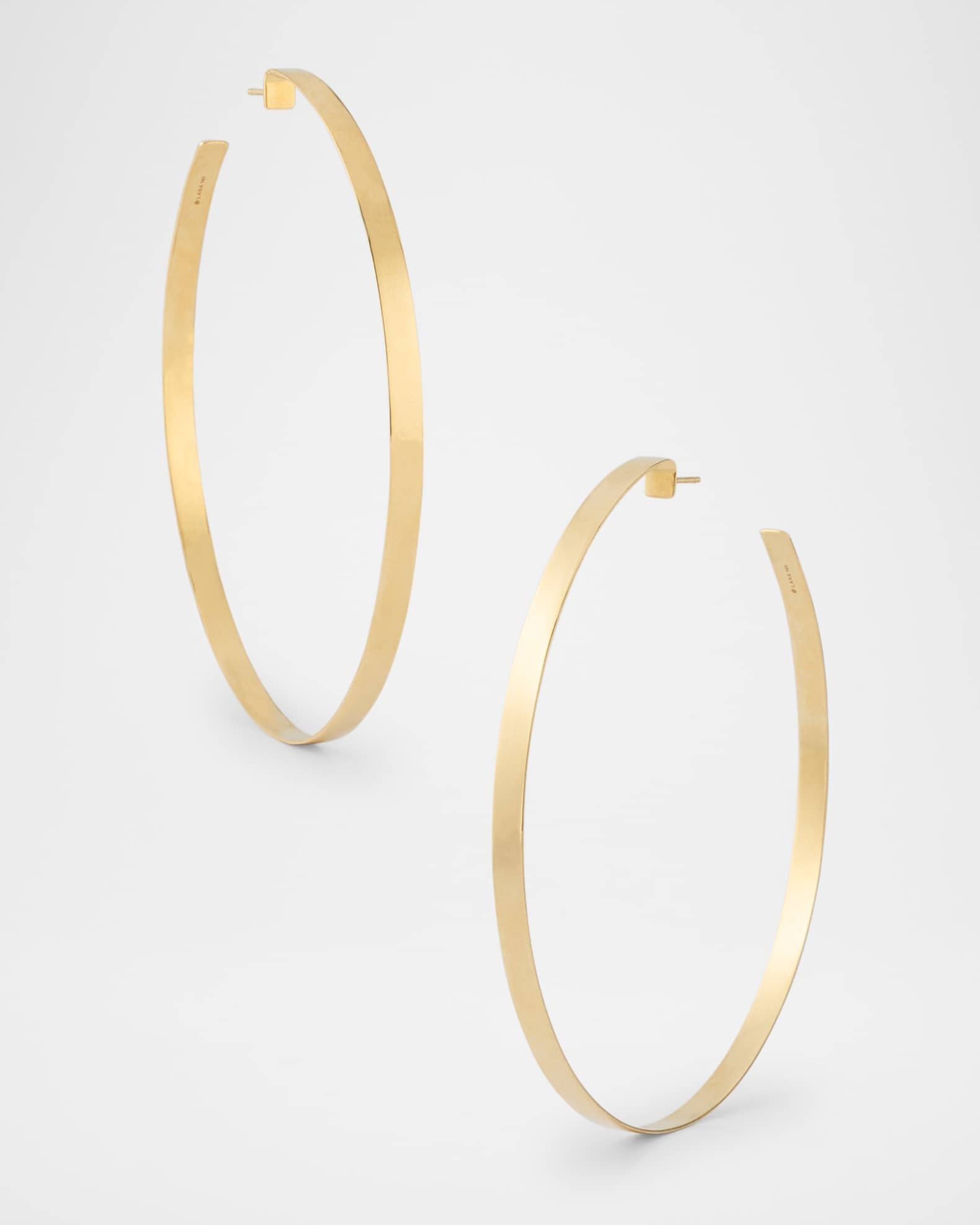 80mm Flat Vanity Hoop Earrings | Neiman Marcus